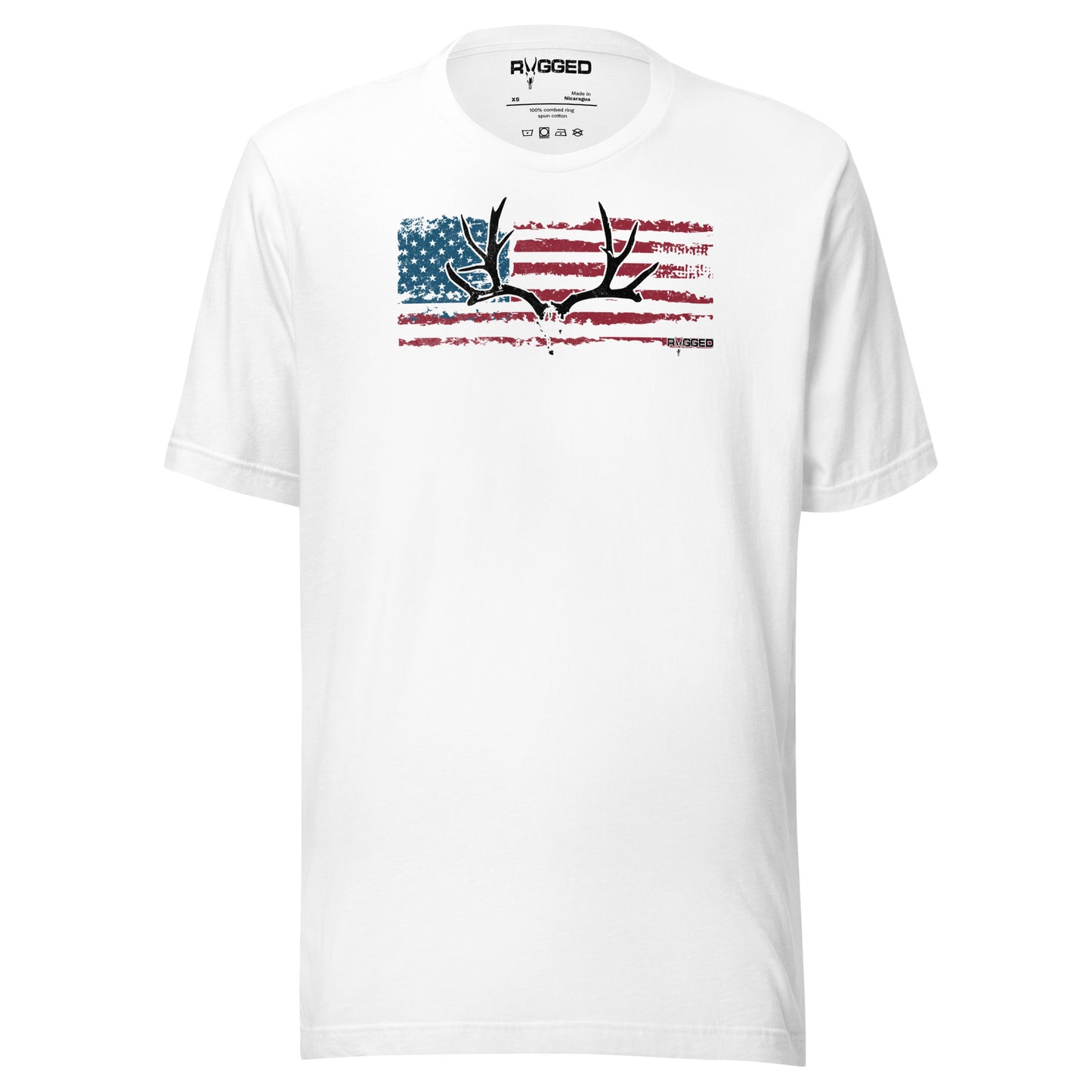 American Flag Mule Deer Tee