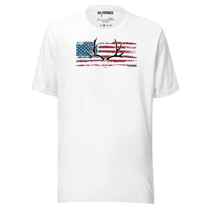 American Flag Mule Deer Tee